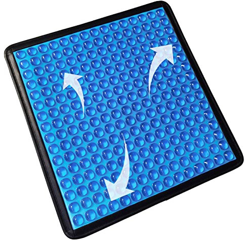 YRPRSODF Cuscino del sedile per sedia da ufficio, auto e sedia a rotelle, cuscino del sedile in gel a nido d'ape per massaggio dell'anca, schiena, coccige e sollievo dal dolore della sciatica