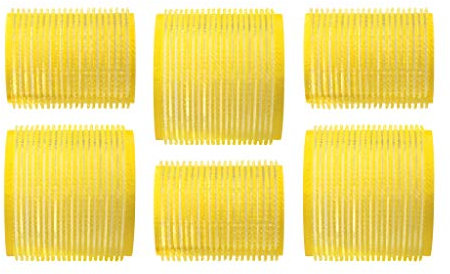 DRYBAR Drybar High Tops Self-Grip Rollers - self-grip rollers, create mega-lift & volume, two sizes; 3 medium & 3 large rollers, great for all hair types, Yellow, 1.0 count, Pack of 6