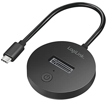 LogiLink USB 3.2 (Gen 2) mobil Quickport för M.2 NVMe (PCIe) eller SATA (NGFF) SSDs