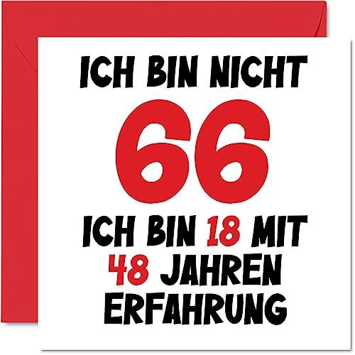 Stuff4 66. Geburtstagskarte Lustig für Männer und Frauen Ihn Sie