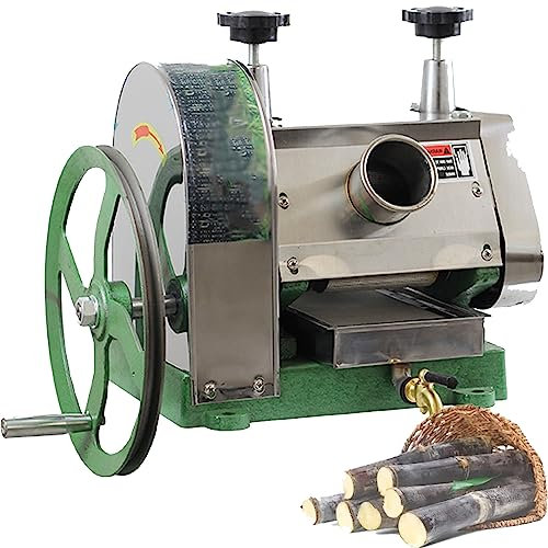 Machine à jus de canne à sucre, extracteur de canne à sucre manuel commercial, presse à sucre en acier inoxydable, extracteur de jus de canne à sucre manuel, restaurant ou maison