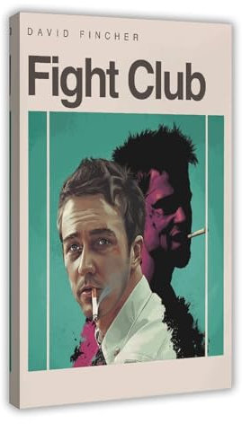 Fight Club Filmposter 41, Leinwand-Poster, Wandkunst, Dekor, Bild, Gemälde für Wohnzimmer, Schlafzimmer, Dekoration, Rahmen-Stil, 60 x 90 cm