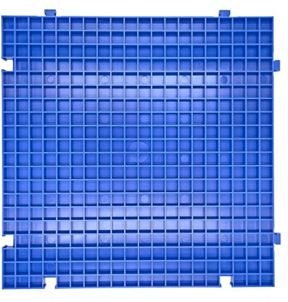 Stained Glass Cutting Mat, Solid Bottom Plastic Grid, Blue, 1 Pack