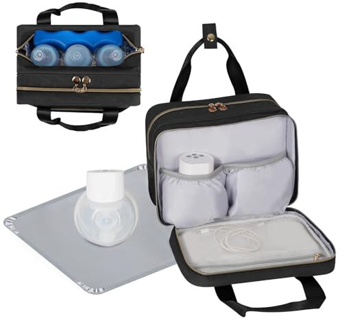 PHOEBUS BABY Wearable Breast Pump Bag for Working Moms, Breastmilk Cooler Travel Bag, Portable Pumping Carrying Case for Office & On-the-Go