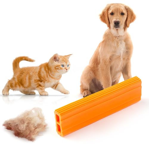 Pet Hair Remover & Auto Detailing Tool - Dog & Cat Hair Remover for Carpets, Car Interiors, Sofas, Bedding, Easy to Grasp Pet Carpet Scrapers, Reusable Pet Hair Removal Tool for Dog & Cat Fur (Small)