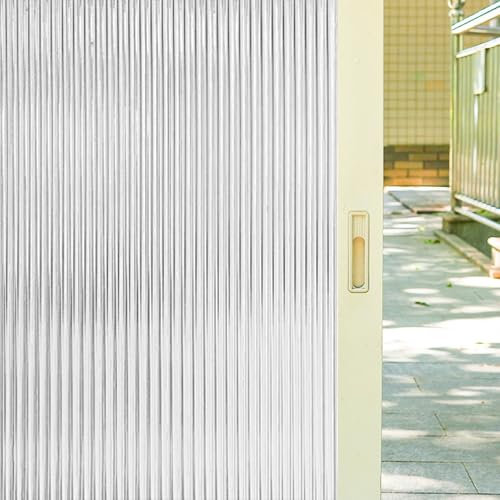 Fensterfolie Blickdicht Selbsthaftend 45 x 330 cm, Selbsthaftend Blickdicht, Wärmereflektion Hitzeabweisend, Gegen Hitze, Statischer Haftung Milchglasfolie, Changhong 1