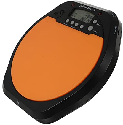 8 Zoll Elektronische Stummtrommel, Orange, Übungswerkzeug | Silikon und Abs, Flexible Ausführung, zur Rhythmusübung, Kompaktes Instrumentenzubehör