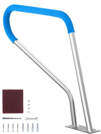 VEVOR Barandilla para Piscina 990 x 100 x 812 mm, Pasamanos para Piscina de Acero Inoxidable con Placa Base Barra de Seguridad Antioxidante para Piscinas, Interiores, Exteriores, Terrazas, Spas