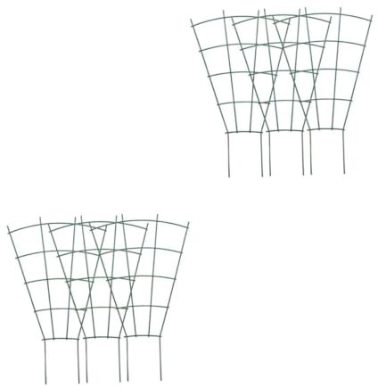 Lot de 2 treillis pour plantes grimpantes en pot pour plantes grimpantes, arche de jardin avec chaîne, support à fruits et cadre de vigne grimpante en fer