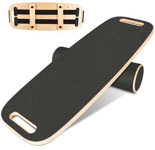 UFWLRD Balance Board Erwachsene Holz–Gleichgewichtstrainer mit Rolle