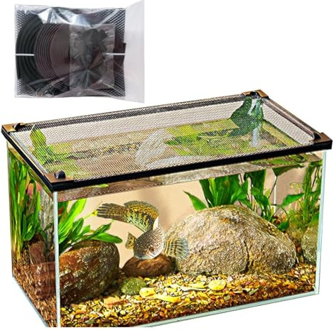 Anti-Sprungnetz for Aquarien, Schutznetz for Aquariumdeckel, Breite: 50/60 cm × Länge: 150 cm, magnetisches Anti-Sprungnetz for Aquariumdeckel(Width:50cm)