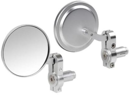 Lenkerendenspiegel Chrom Set passend für Simson S51, KR51, SR50 – rund, Aluminium, verstellbar – Showbike Tuning Spiegel für 13–18 mm Lenker