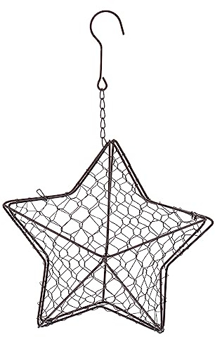 TOYANDONA Maceta para Suculentas de Hierro Creativo en Forma de Estrella Colgante para Pared, Jardinera Colgante de Alambre de Hierro, Decoración para Balcón y Jardín, Resistente y Duradera