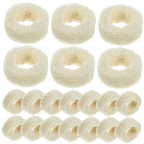 Alipis 100 Arandelas De Fieltro De Lana 20x5x5 Mm, Junta De Sellado Mecánica Antidesgaste Para Válvulas y Tornillos, Kit Industrial De Repuesto Para Sellado De Aceite