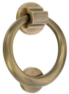 Infinity Decor Solid Brass Victorian Ring Door Knocker in Antique Brass Finish – Premium Hand Door Knocker for Entrance Front Door