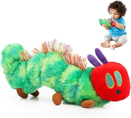 Umllpet larv, aldrig merigt gosedjur, 25 cm liten larv, mjuk plyschleksak, baby, mjukisdjur, leksak, födelsedag, present för barn, pojkar och flickor