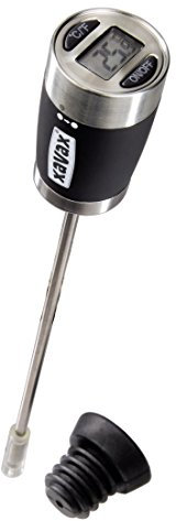Xavax Weinthermometer Digital aus Edelstahl (auch geeignet als Bratenthermometer und Flaschenverschluss) Küchenthermometer Silber