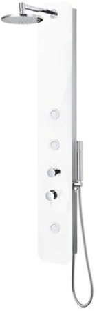 COLONNA DOCCIA PARETE ATTREZZATA MULTIFUNZIONE IDROMASSAGGIO BALI Bianca