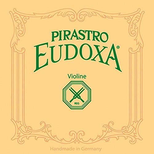 Pirastro Eudoxa Violinensaite Set Medium Handgemachte gewickelte Darmsaiten Premium Saiten für professionelle und fortgeschrittene Studenten Violinspieler Traditionelles Ersatzzubehör