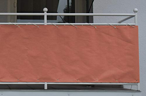 Angerer Freizeitmöbel GmbH Balkonbespannung Style (75 cm hoch, Länge: 8 Meter, Terracotta)
