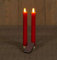 2 LED echt Wachs Stabkerzen rot flammenlose Kerze mit Fernbedienung