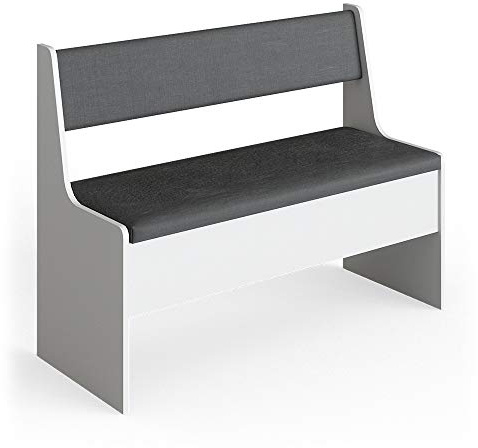 Vicco Banco de Comedor Roman, Blanco, 41.5 x 106.6 cm, Apto para soluciones de Esquina Que ahorran Espacio en el Comedor
