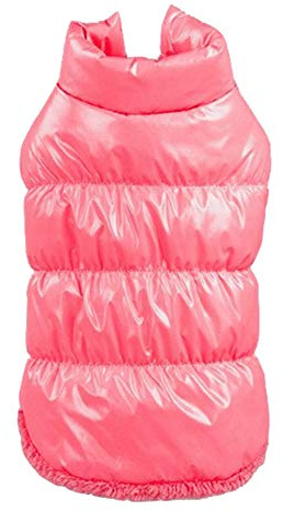 Herbst Winter Haustier Hunde Katzen Daunenjacke, Hund Mantel Verdickung, Wasserdicht Fleece gefüttert Warme Winterjacke Hunde Bekleidung für Teddy, Yorkshire Terrier, Chihuahua, Pommern Rosa L