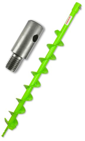 WERHE Punta trivella per terreno 80 mm con adattatore M14 – Acciaio robusto con lame in metallo duro per piantumazione di alberi e costruzione di recinzioni – Punta di foratura precisa per trapani