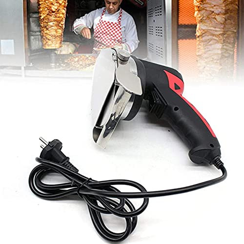 XYEJL Cortador de Barbacoa Eléctrico Cortador de Carne Cuchillo de Turco Kebab Cuchillo de Mano de Acero Inoxidable para Cortar Cordero Pollo y Otro Tipo de Carne,A