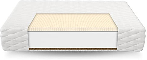 FDM PIKOLO MAX Schaumstoffmatratze 90 x 200 cm Kindermatratze Härtegrad H3/H4 Höhe 18 cm Latex Kokos Matratze Hochelastischer HR Komfortschaum Zweiseitig Bezug Abnehmbar Waschbar