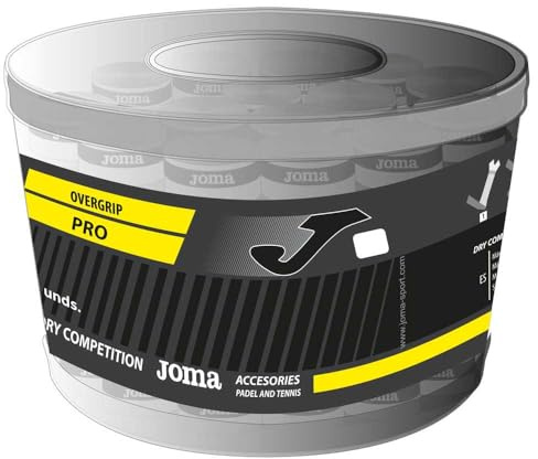 Joma Padel Pro Dry Competition Overgrip - 3 Piezas, Color Blanco