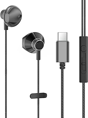 okcsc USB Type C Écouteurs Filaires HiFi, Écouteurs Intra-auriculaire avec Microphone, Casque Compatible avec Téléphones Portable Samsung,iPhone,Huawei, Xiaomi, iPad Pro 2021/2020 iPad Air 5/4/Mini 6