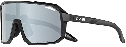 KAPVOE Fahrradbrille Polarisiert Herren Damen Sonnenbrille Sportbrille Radbrille Sportsonnenbrillen Radsportbrille Radfahren MTB Brille Rennrad Triathlon Laufen Wandern Volleyball Bergsteigen 13