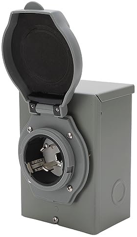 Eingangsbox, 12500 W 50 A Generator Eingangsbox 4 Verbindungsmodi 10 AWG Max. Drahtdurchmesser für Außensteckdose