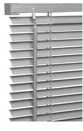 Grey PVC Plain Venetian blinds - Metal Headrail & Fittings - 25mm Thin slats Trimmable Easy fit - window Treatment Shutters - Home Offices Blind (Width 210cm x Drop 150cm)