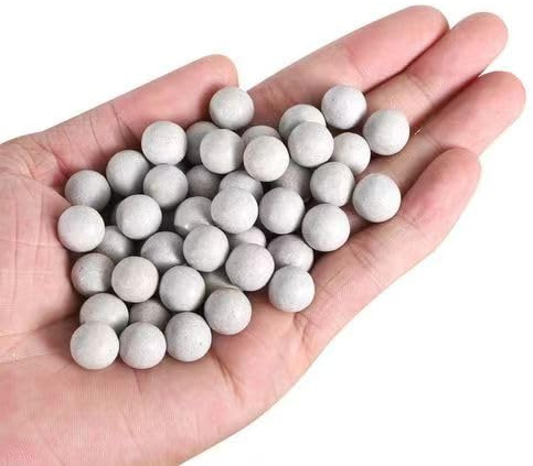 ZOYO - Munizioni di precisione per fionda – Sfere di argilla dura biodegradabili, 9-10 mm di diametro, 7000 pezzi, ideali per la pratica di tiro e gli appassionati di caccia (bianco sporco)