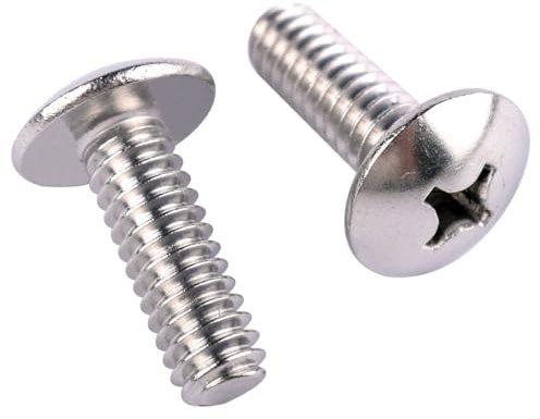 KOSJETHAS #8-32 x 1/2 Truss Head Phillips Machine Screws, 304 Stainless Steel 18-8, UNC Full Machine Thread, Bright Finish, Quantity 50Pcs