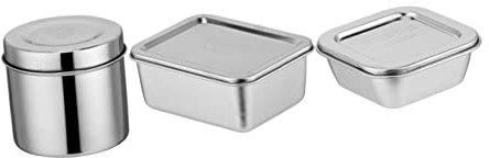 Garneck 3stücke -aufbewahrungsboxen Mit Versiegeltem Deckel Langlebige Haushaltsbehälter Für Lebensmittel Silber