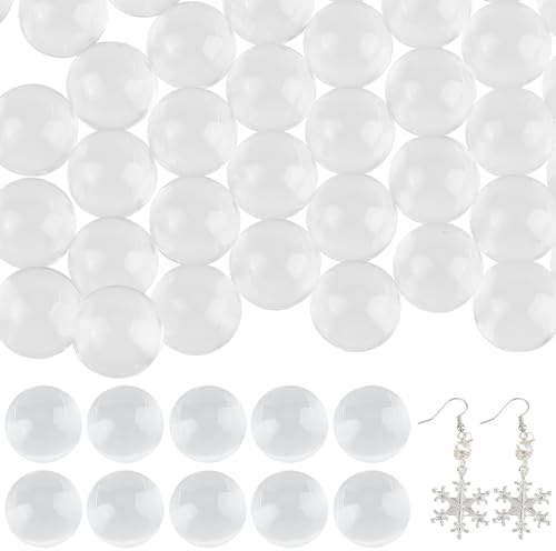SUNNYCLUE 1 SCATOLA 80 pezzi 6MM Perline di Vetro Trasparente Perline di Riempimento per Vasi Ciottoli Trasparenti per Acquario Rotondi Senza Foro Perline Decorative Rondelle per Decorazioni per La Ca