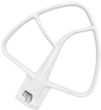 K45B Coated Flat Beater for KitchenAid 4.5-5 Qt Mixer,Paddle for Mixer Fits Kitchen Aid Tilt-Head Stand Mixer Paddle Attachment, White