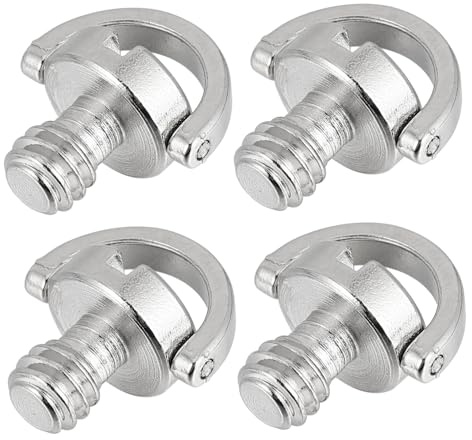 DOITOOL 4 Pezzi Vite Di Montaggio Della Fotocamera Con Adattatore Per Piastra A Sgancio Rapido Con Albero A D Per Treppiede Facile Installazione Per Parti Della Fotocamera