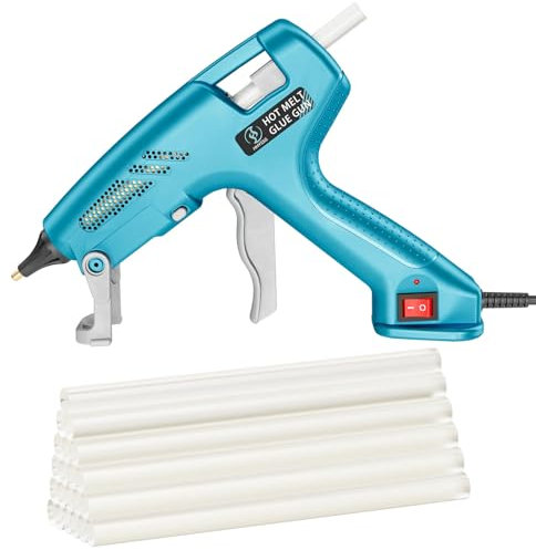 HHYSSG Pistola Colla a Caldo 100W Pistola Colla a Caldo Professionale con 30 Stick di colla a caldo da 11 mm per Piccoli Mestieri fai-da-te e Riparazioni Rapide in Casa e Ufficio