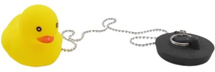 Tapón de bañera con cadena – Tapón de bañera | Tapón de bañera de goma flotante con cadena, tapón de drenaje con cadena larga para bañera, lavabo, lavabo