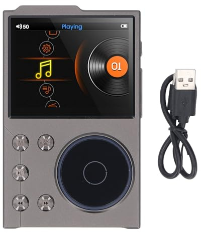 LOCADENCE Hifi MP3 Player with Bluetooth5.3, HD 2.4 Display Lossless SD FLAC Portable Digital Music Player with 16GB Memory Card, Supports Up to 256GB