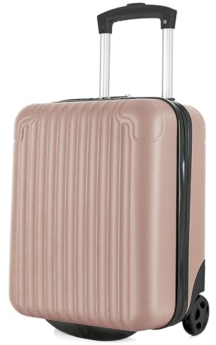 R.Leone Valigia Trolley Bagaglio a Mano 40x30x20cm Wizzair Vueling 2 Ruota in ABS 288 (Oro, Valigia 40X30X20cm 2Ruota)