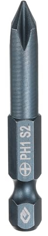 QUARKZMAN #1 Punta Cacciavite Phillips PH1 1/4 Gambo Esagonale 2 (50mm) Lunga 0.24 Punta Magnetica a Croce Acciaio S2 Industriale per Cacciavite per Utensili Elettrici, Blu