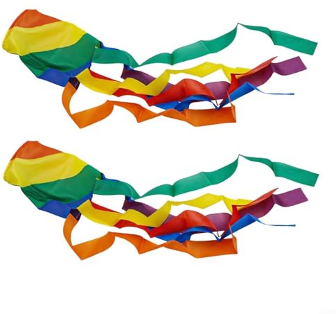 For Rainbow Column Windsock Flag 39 Inch Colorful Streamers for Festivals, Advertisements, and Home Decor