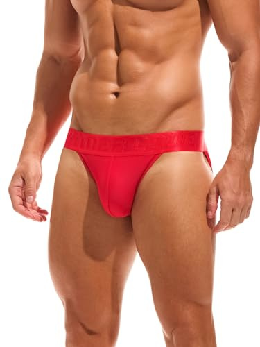 Summer Code Jockstrap Herr Transpirerande Tanga String Sportiga Inre Kläder av Mesh, Röd röd, XXL