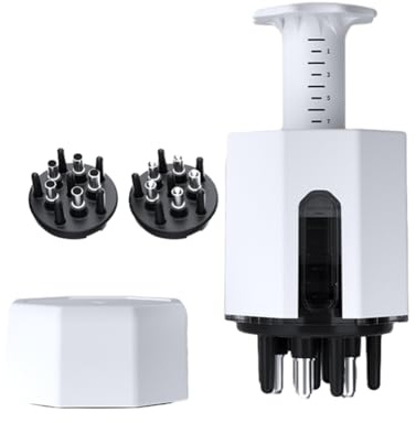 Yarryuter 2-I-1 Hårbottenapplikator Fast Flytande för Hår Hårbottenbehandling Eterisk Olja Vägledande Hårtillväxt Serummassager Slitstark Enkel Installation,A