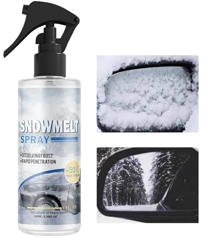 Detergente per Parabrezza, antigelo Fuso, 100 ml, pulitore Neve per Auto, per Uso in Caso di e congelamento su finestre Esterne, congelatore, Frigorifero e Esterno
